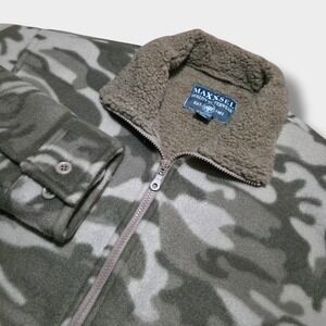 Maxxsel Sherpa‎ Lined Camo Jacket Zip Hunting Heavy Winter Coat Size Medium New
